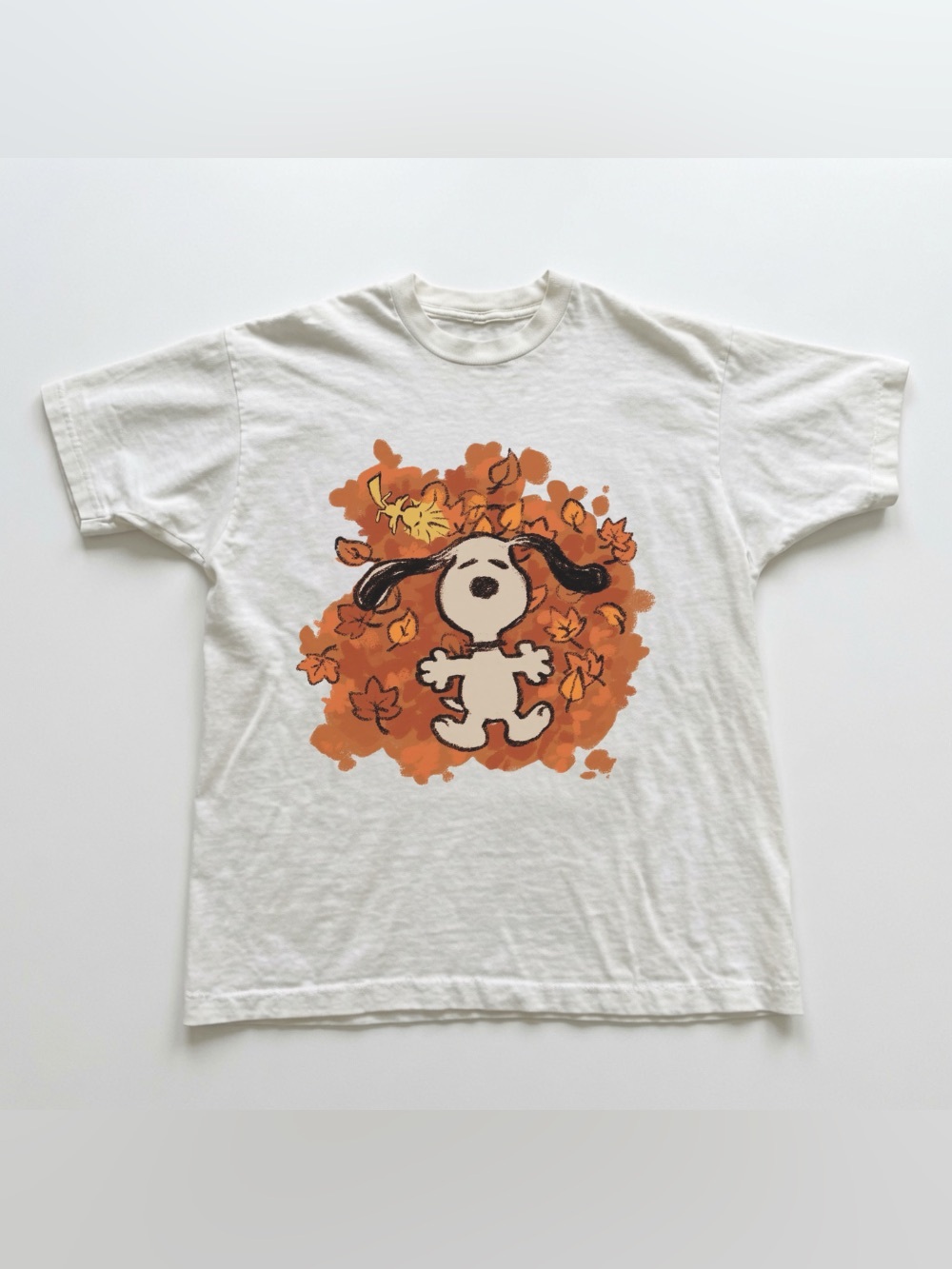 Peanuts Spooky Fall Leaves Graphic Tee, Cute Beagle Thanksgiving Tee, Dog Fall